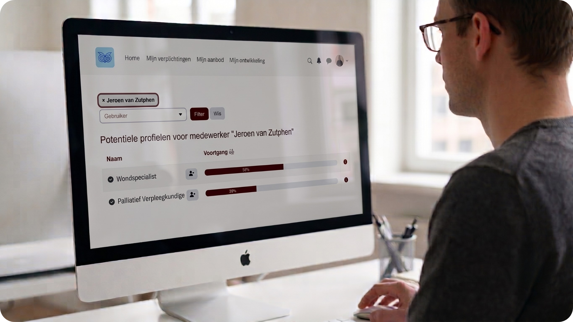Systeemomgeving screenshot Infolearn